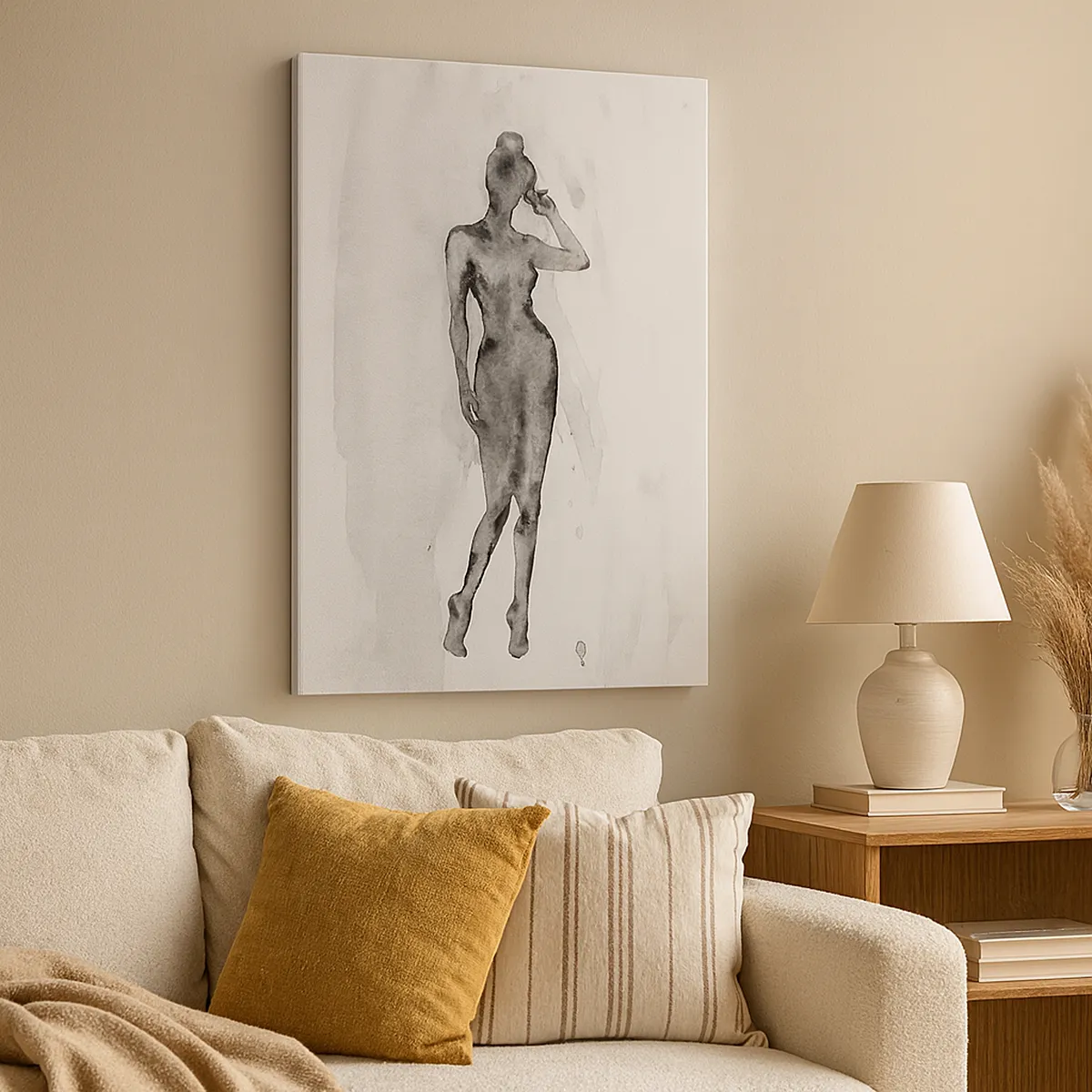 Canvastavla - Bild på duk - En studie om kvinnlighetens perfektion - 45x80 cm