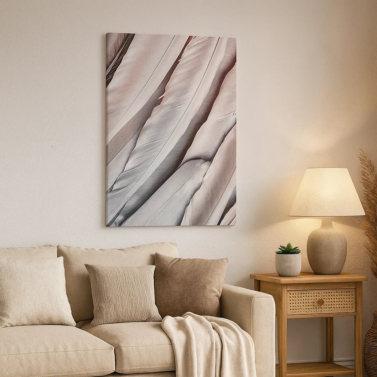 Bild auf Leinwand - Leinwandbild - In rosa Silber - 45x80 cm