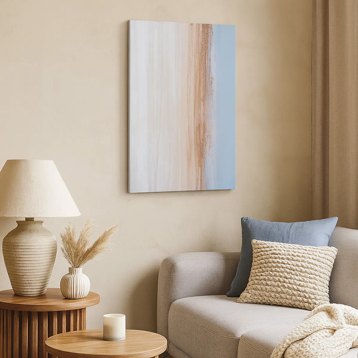 Bild auf Leinwand - Leinwandbild - Mehrdeutige Landschaft - 45x80 cm