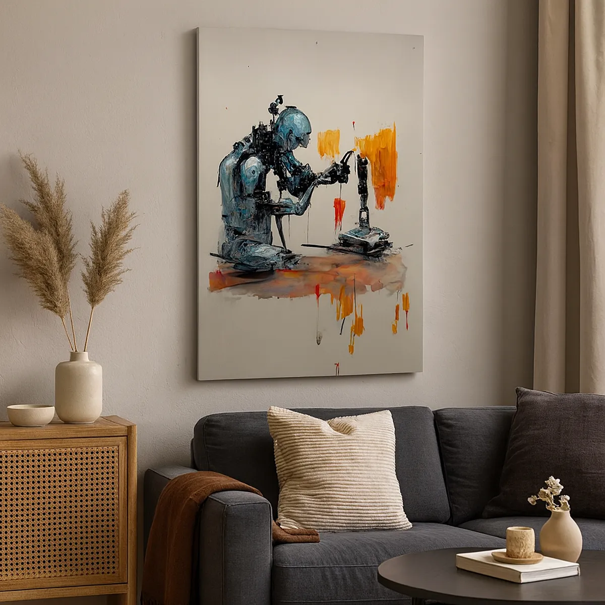 Lærredstryk - Billede på lærred - Kommer i morgen... - 50x70 cm