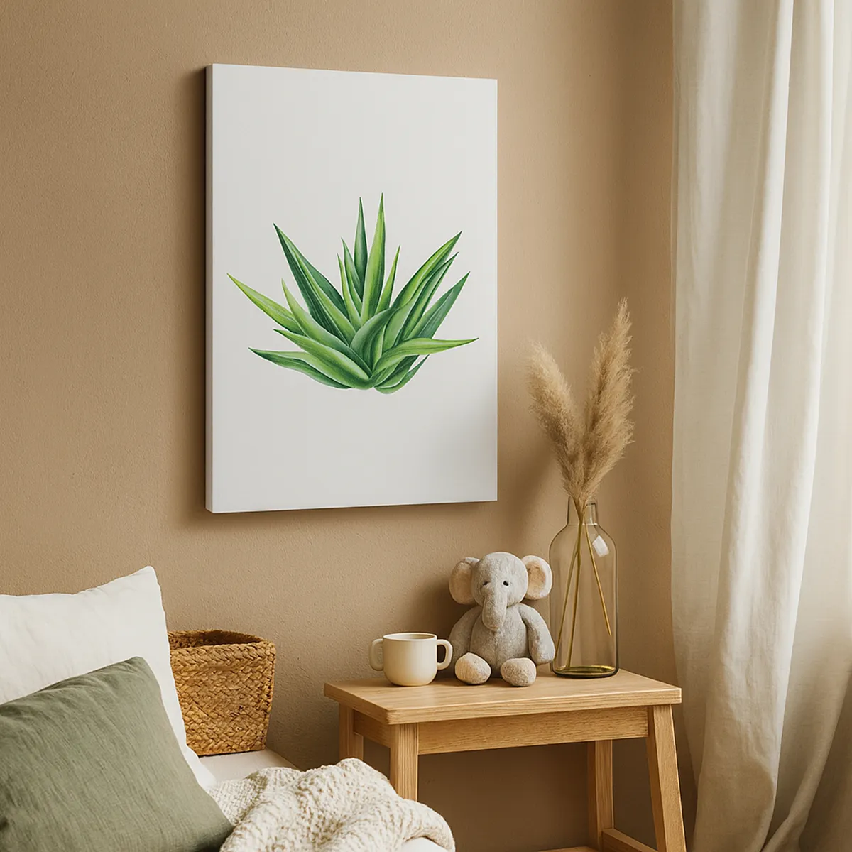 Canvastavla - Bild på duk - Grönt - styrka - liv - 50x70 cm