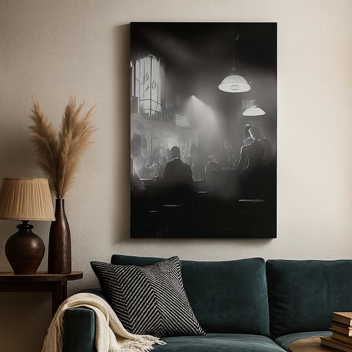 Schilderen op canvas - In jazz-sfeer - 45x80 cm