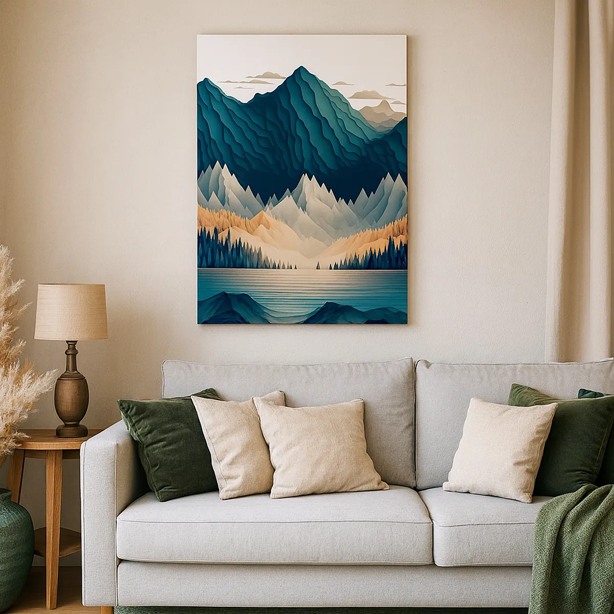 Schilderen op canvas - Perfect berglandschap - 50x70 cm