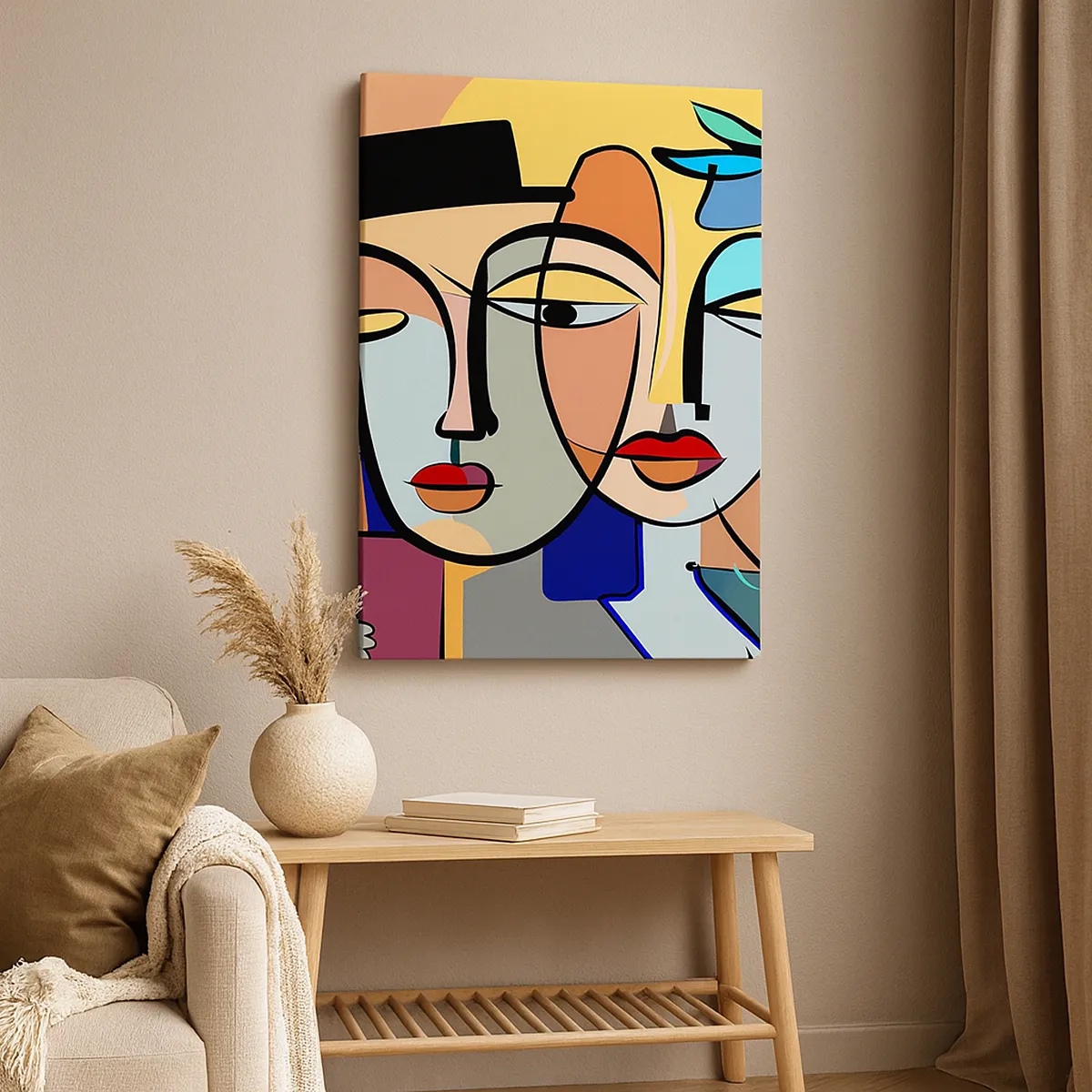 Bild auf Leinwand - Leinwandbild - Picassos randez vous - 45x80 cm