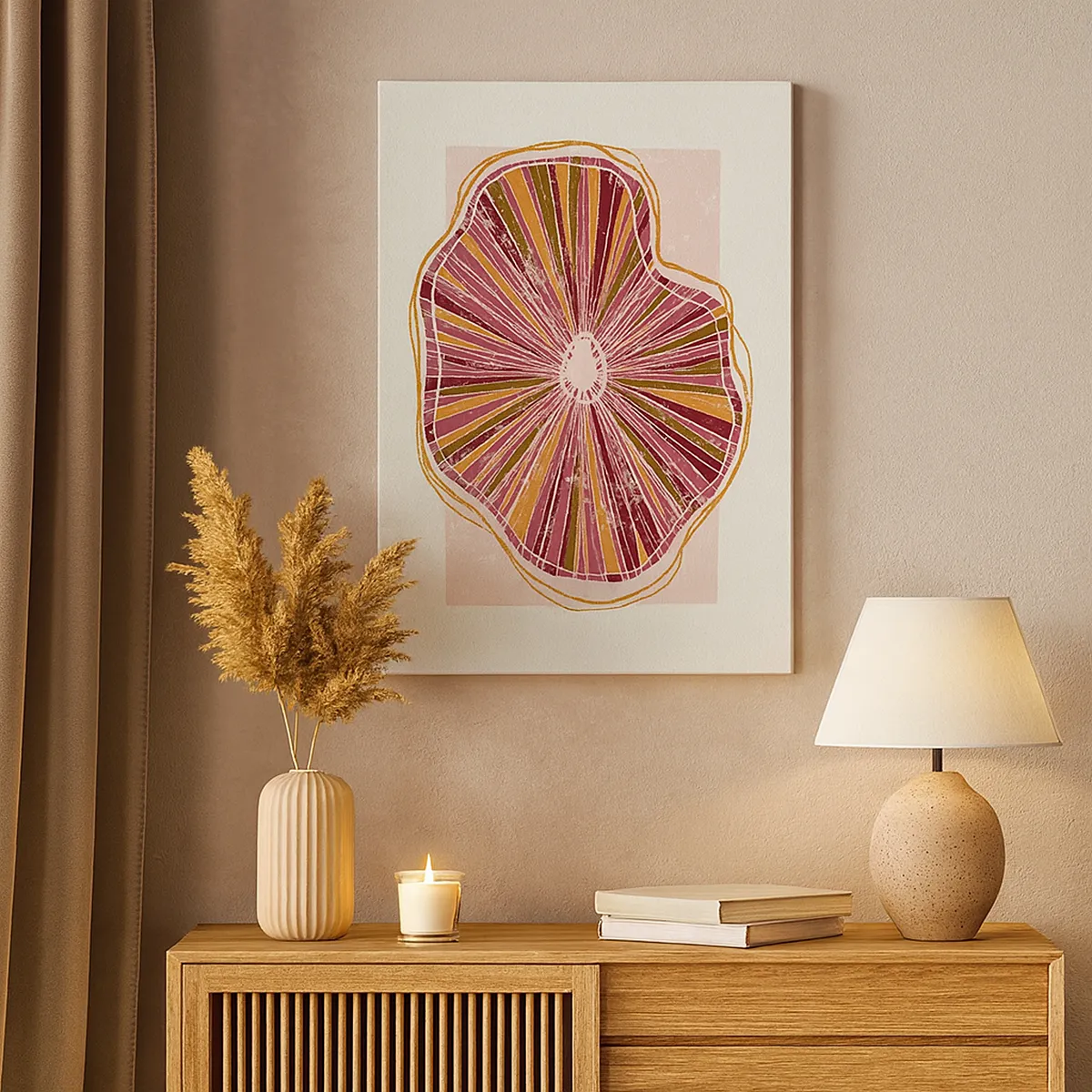 Quadro em tela - Abstração radiante - 70x100 cm