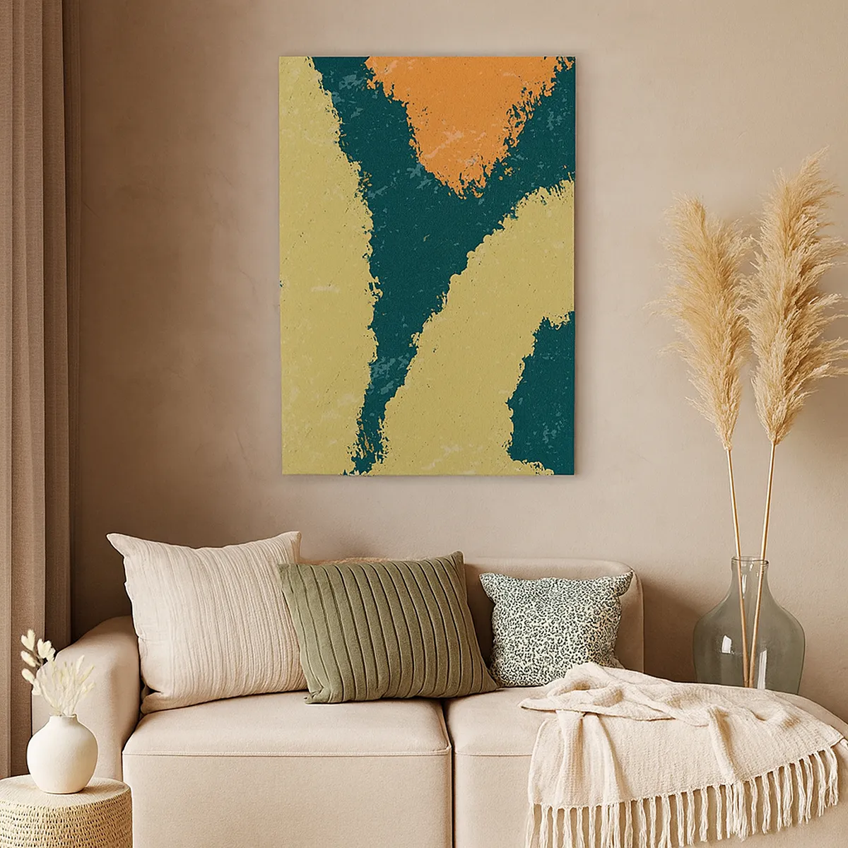 Lærredstryk - Billede på lærred - Abstraktion - i slowmotion - 55x100 cm