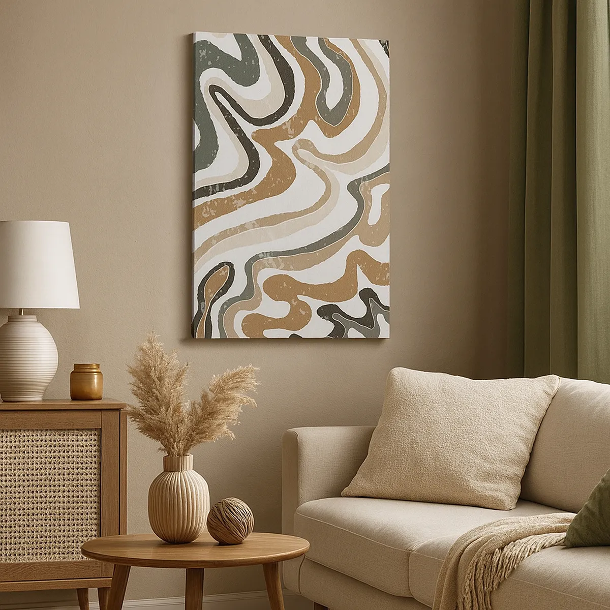 Impression sur toile - Image sur toile - Méandres de couleurs de la terre - 65x120 cm