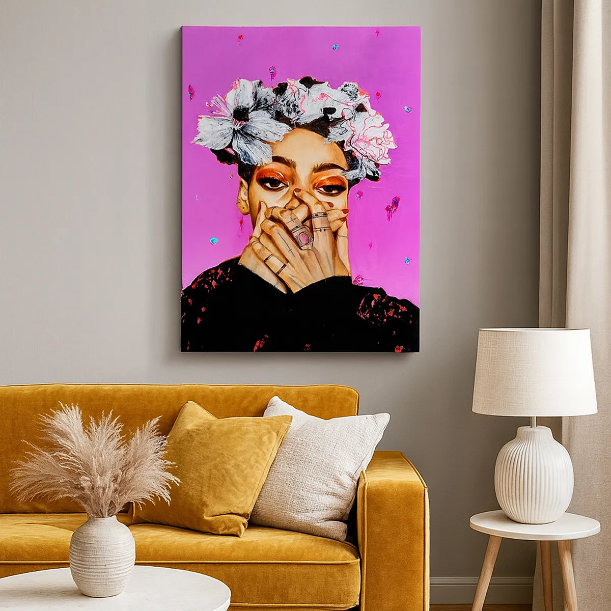 Tablou pe pânză - Un pic nebună - 65x120 cm