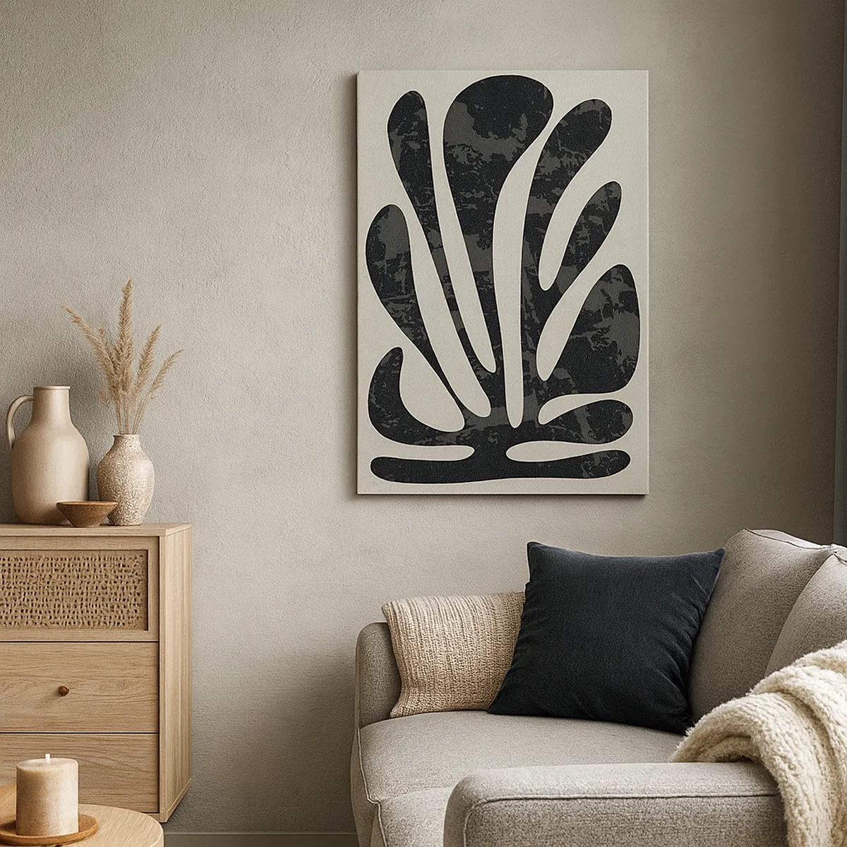 Quadro em tela - Abstração com vários dedos - 50x70 cm