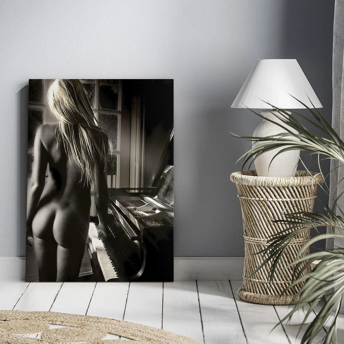 Lærredstryk - Billede på lærred - Aftenens perfekte harmoni - 45x80 cm