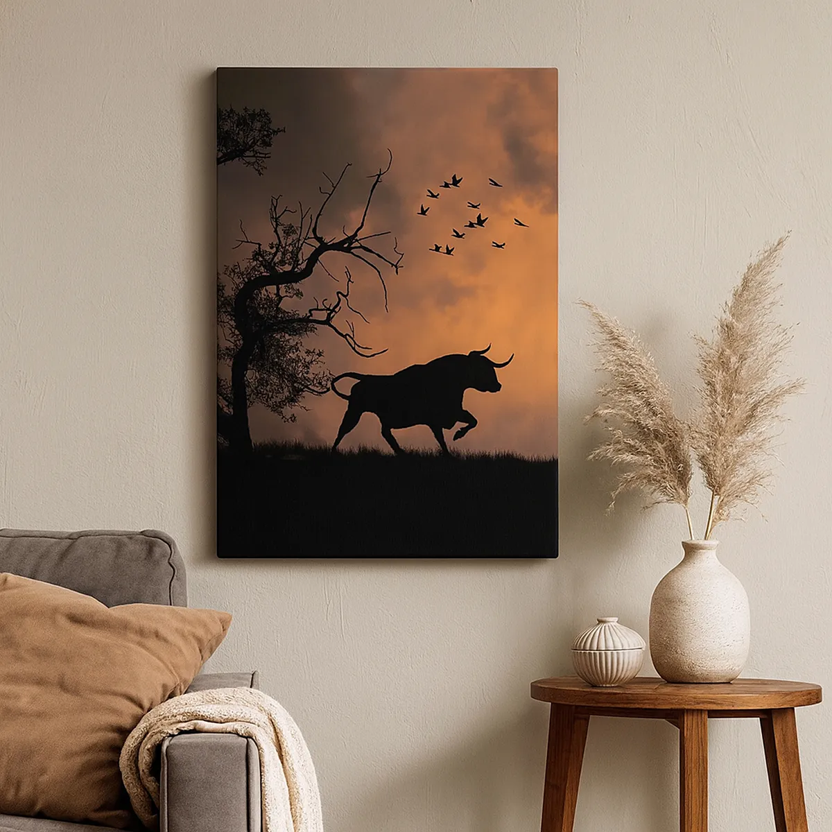 Quadro em tela - Um espetáculo dramático da natureza - 45x80 cm