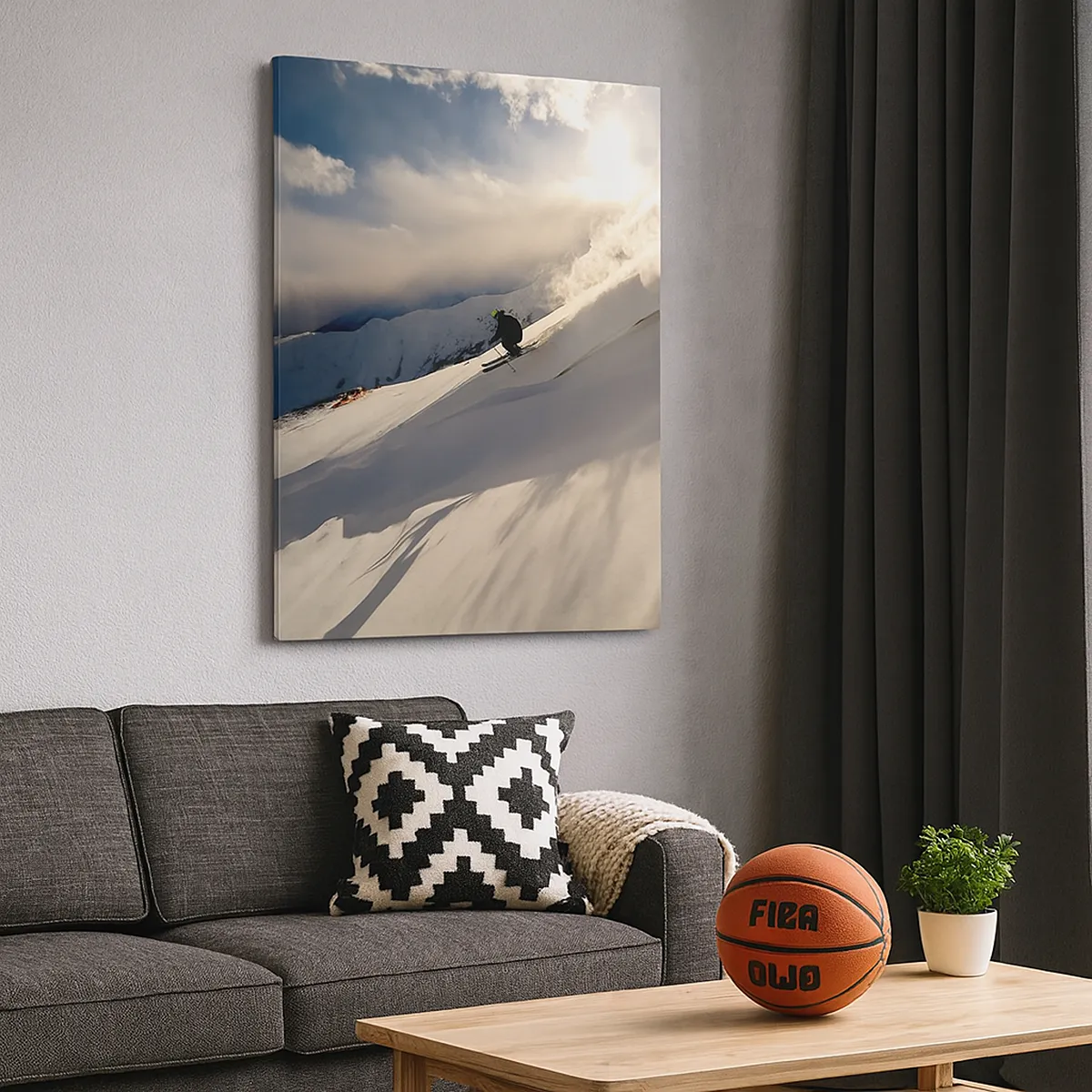 Obraz na plátne - Prijatá výzva hôr - 55x100 cm