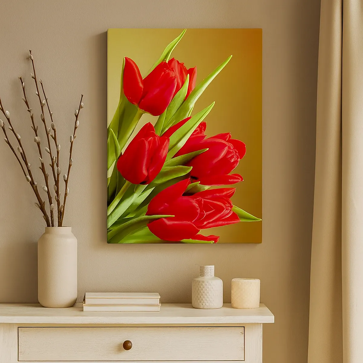 Quadro su tela - Stampe su Tela - Un mazzo di gioia primaverile - 45x80 cm