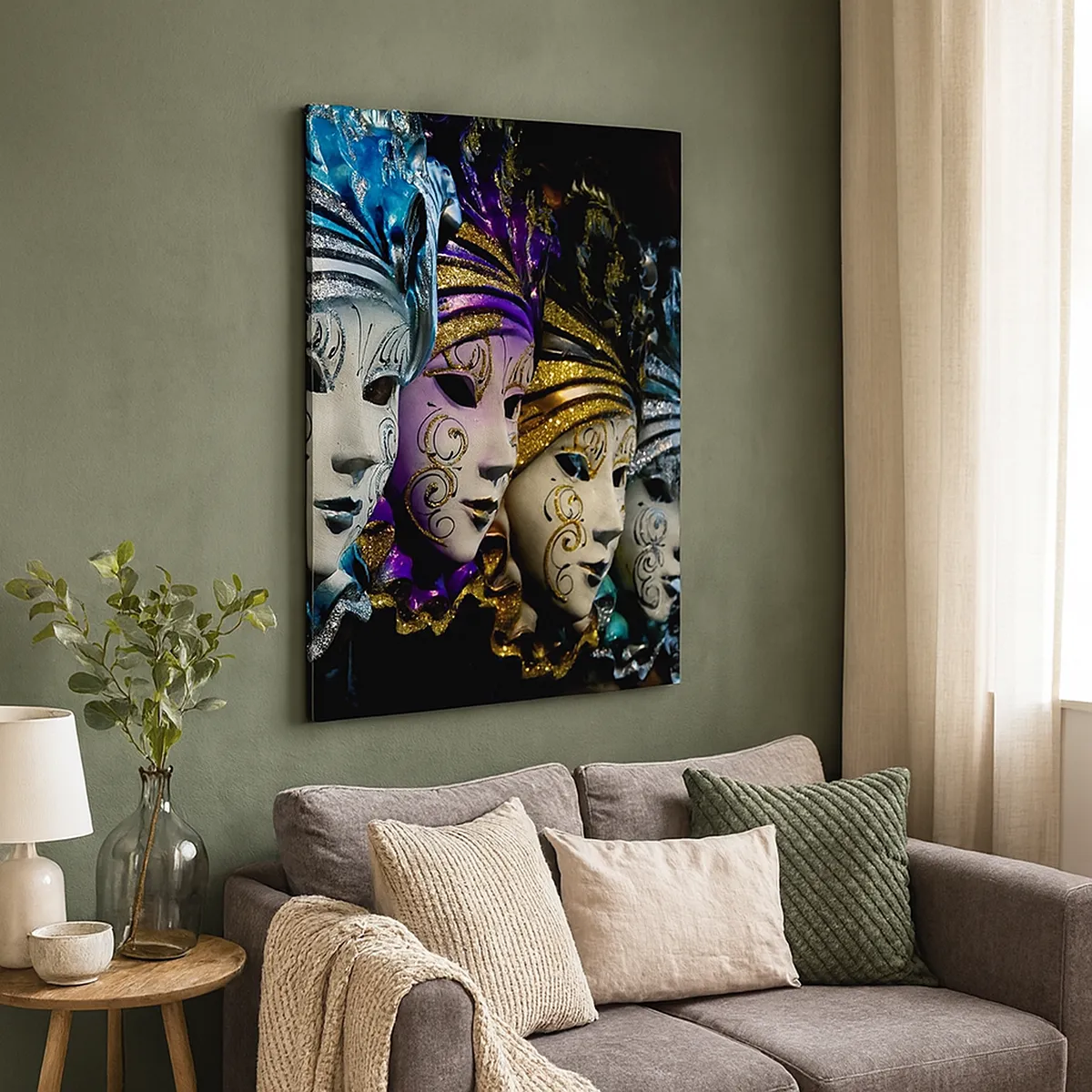 Tablou pe pânză - Mister în aur și argint - 50x70 cm