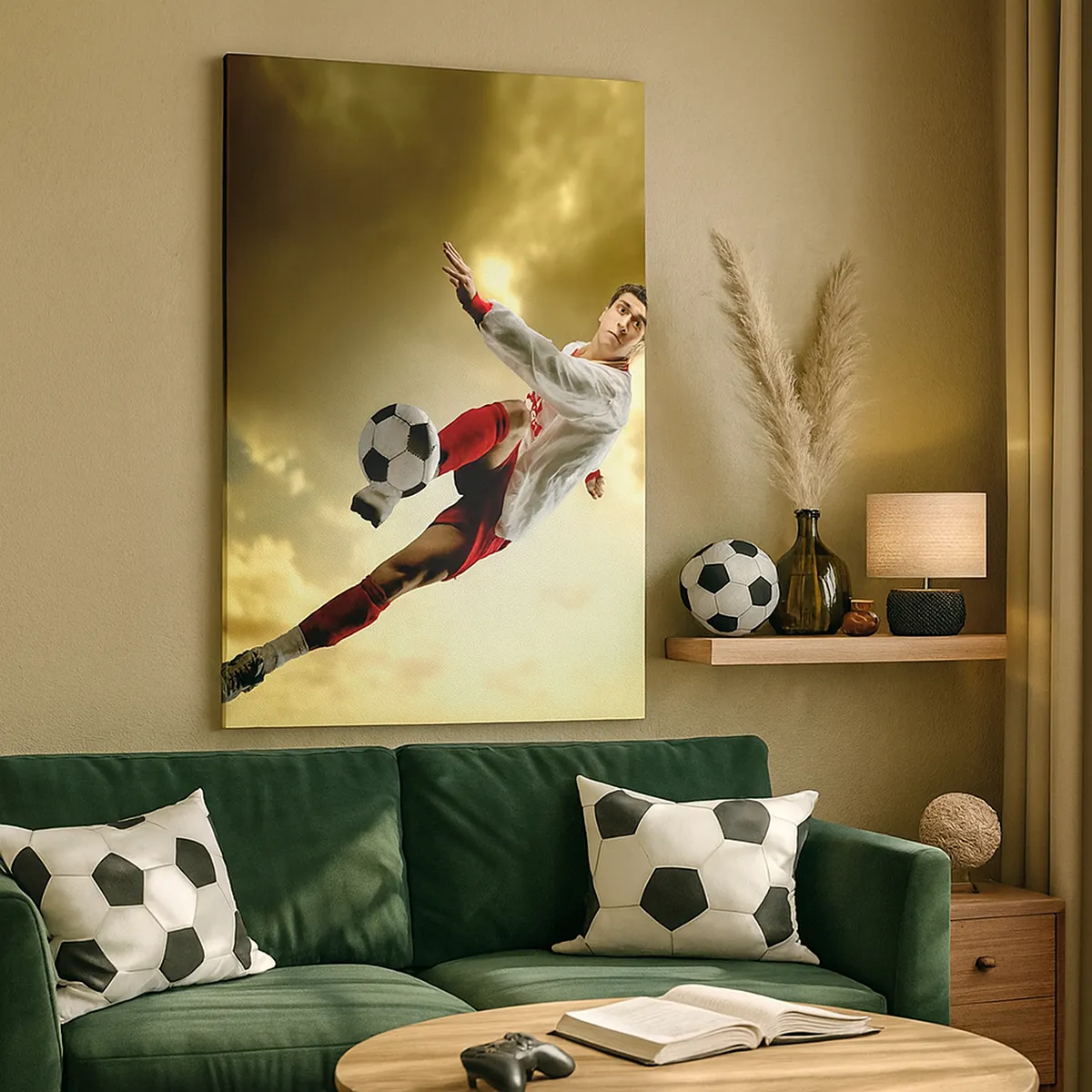 Impression sur toile - Image sur toile - Le paradis du football - 65x120 cm
