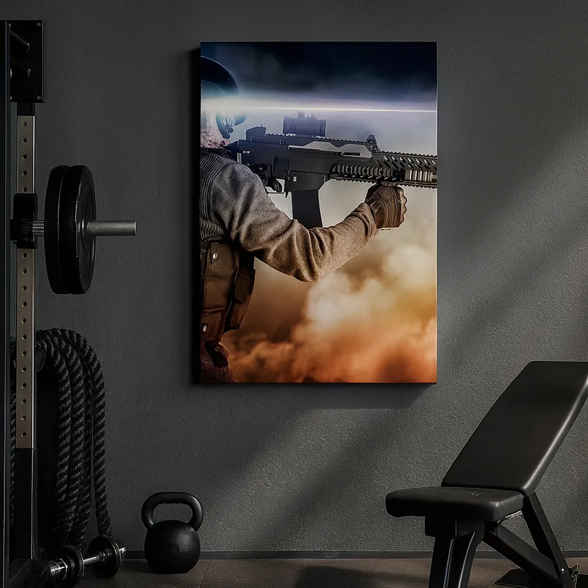 Quadro em tela - Simplesmente um herói - 55x100 cm