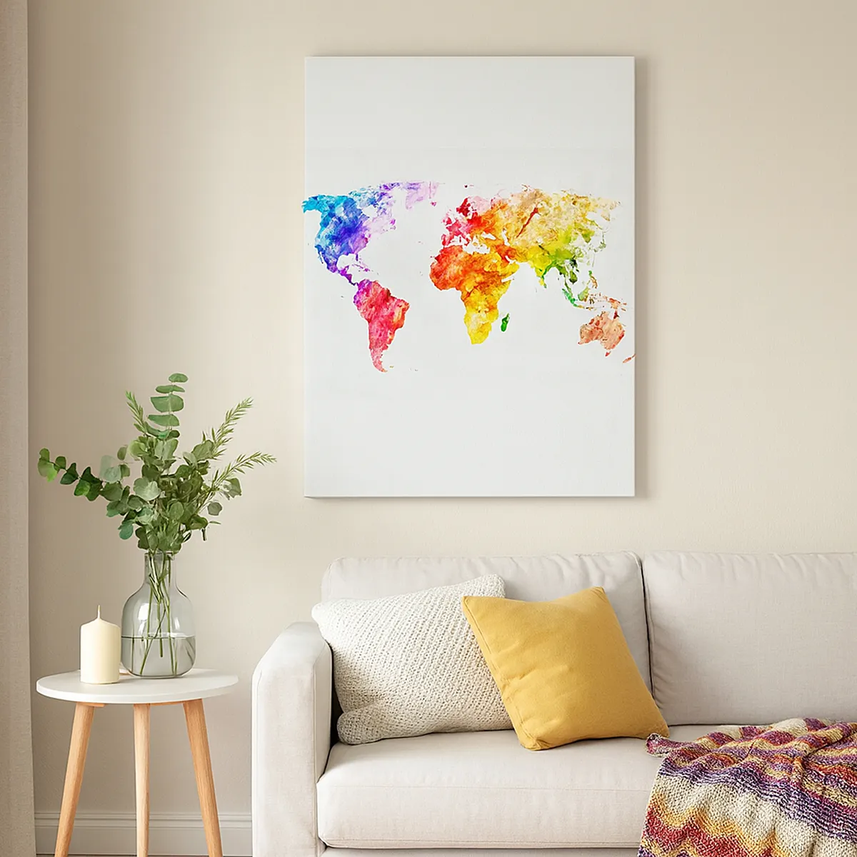 Quadro em tela - Todas as cores do mundo - 50x70 cm