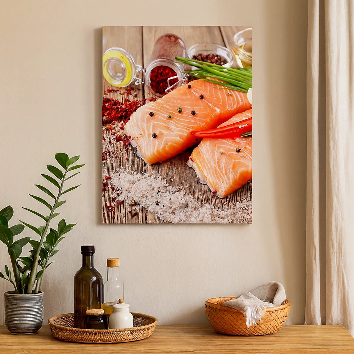 Quadro em tela - Aventura norueguesa na cozinha - 80x120 cm