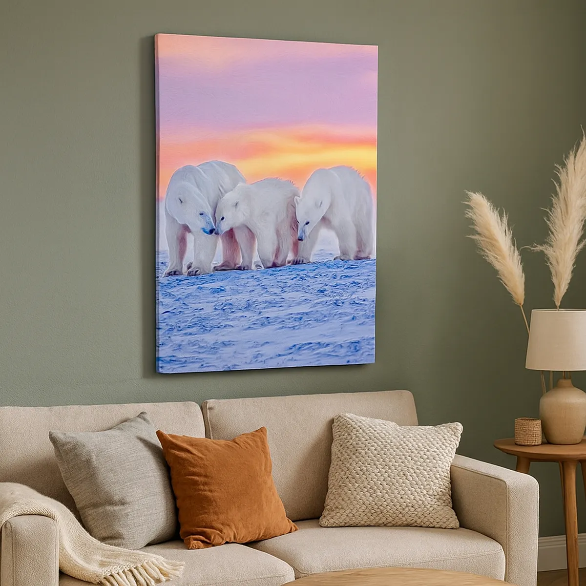 Impression sur toile - Image sur toile - La chaleur familiale suffit - 45x80 cm