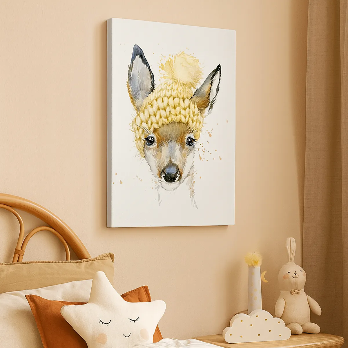 Canvastavla - Bild på duk - För vinter i insnöad skog - 65x120 cm