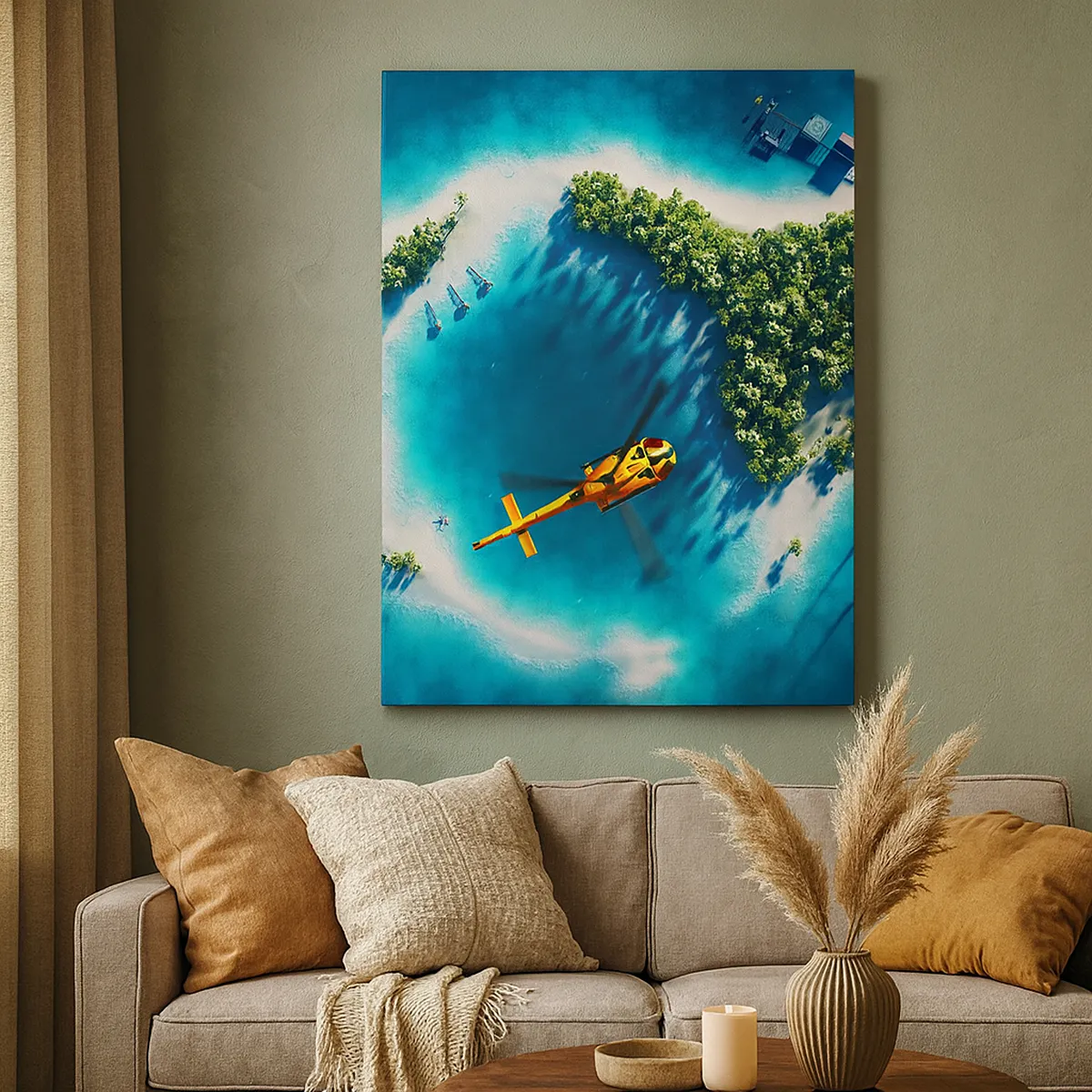 Tablou pe pânză - Cumpără-ți o insulă - 55x100 cm