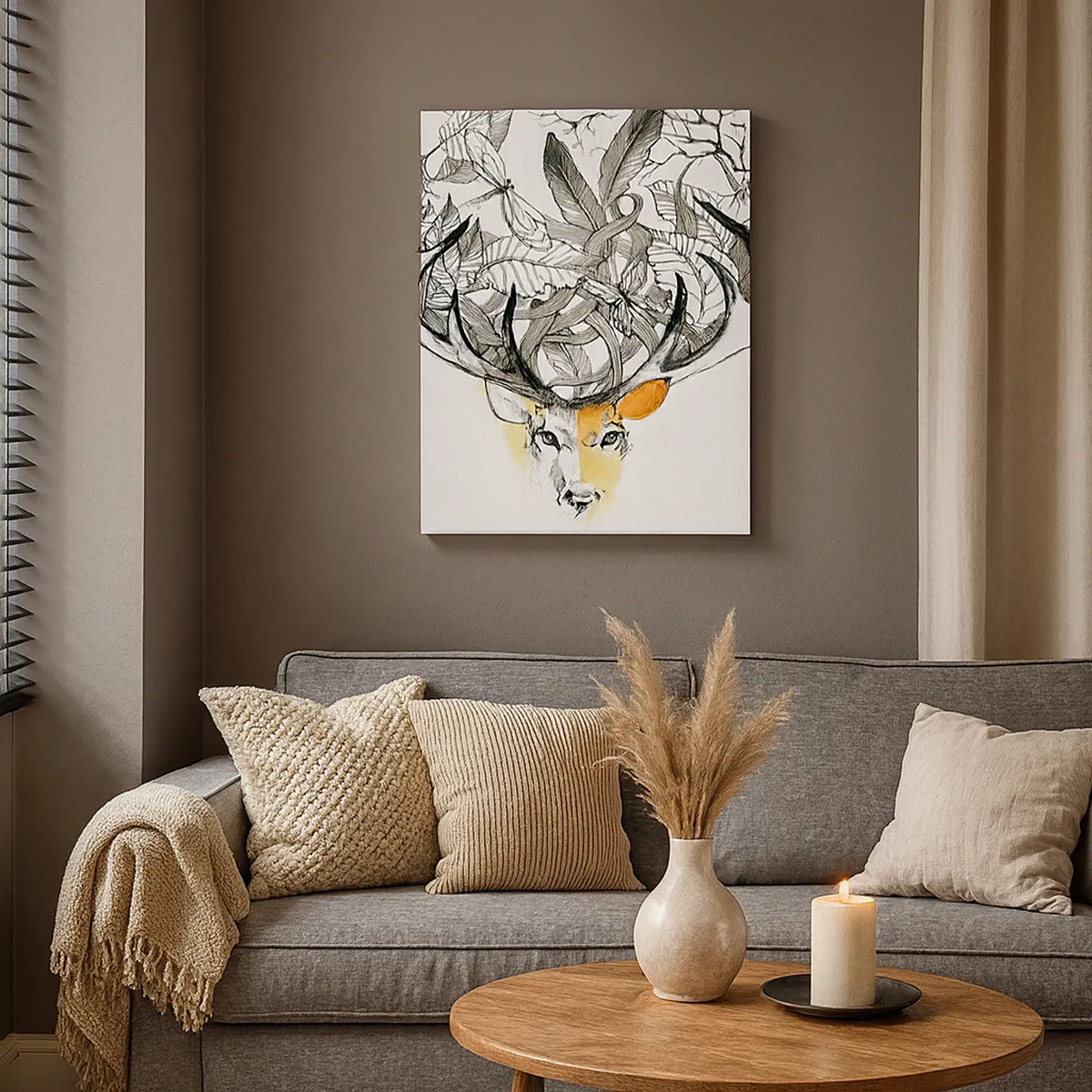 Quadro em tela - Chifres da abundância - 45x80 cm