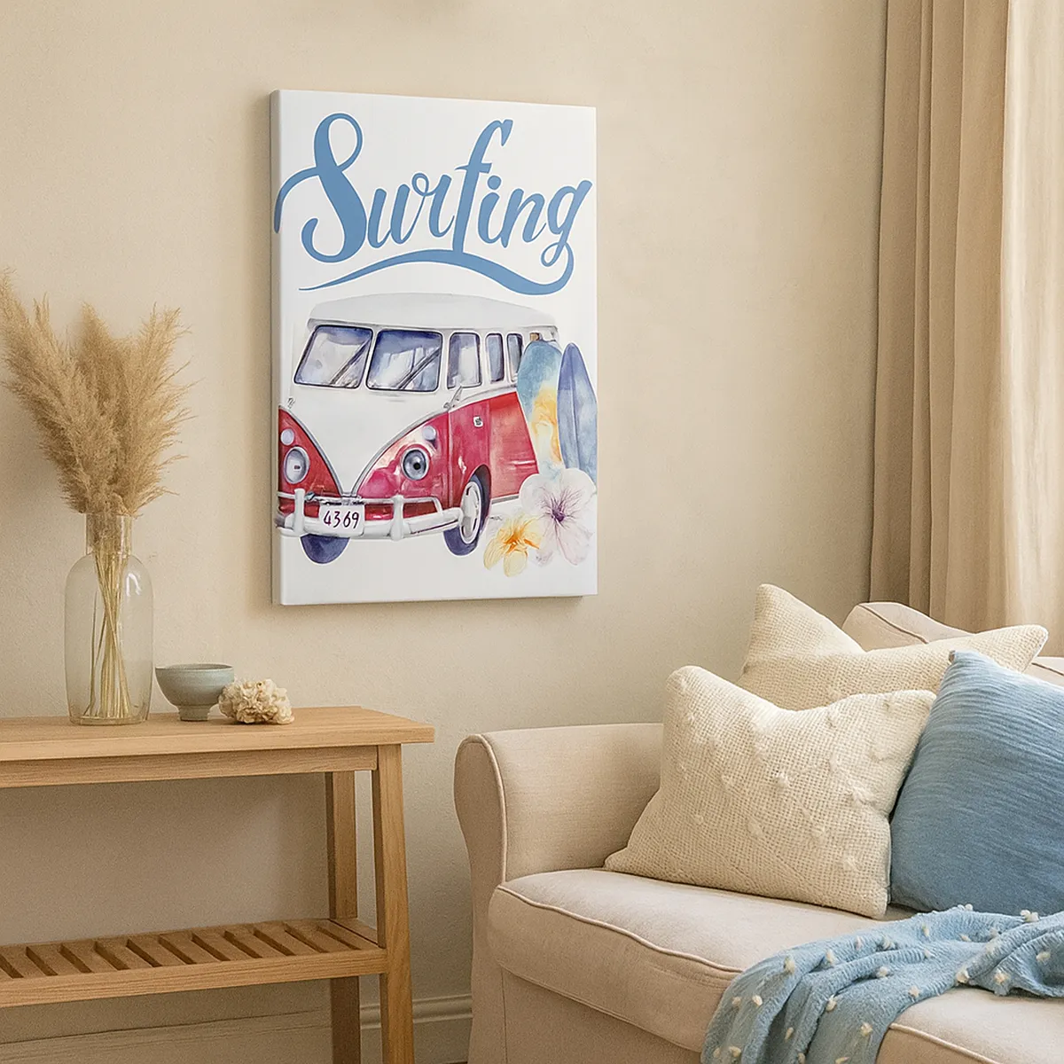 Tablou pe pânză - Un clasic pentru surferi - 45x80 cm
