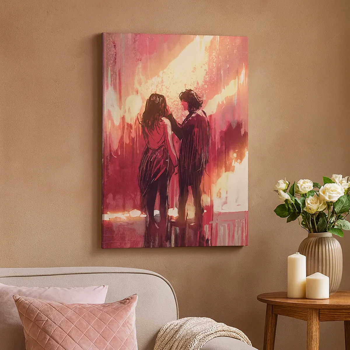 Impression sur toile - Image sur toile - L'éternel spectacle de l'amour - 45x80 cm