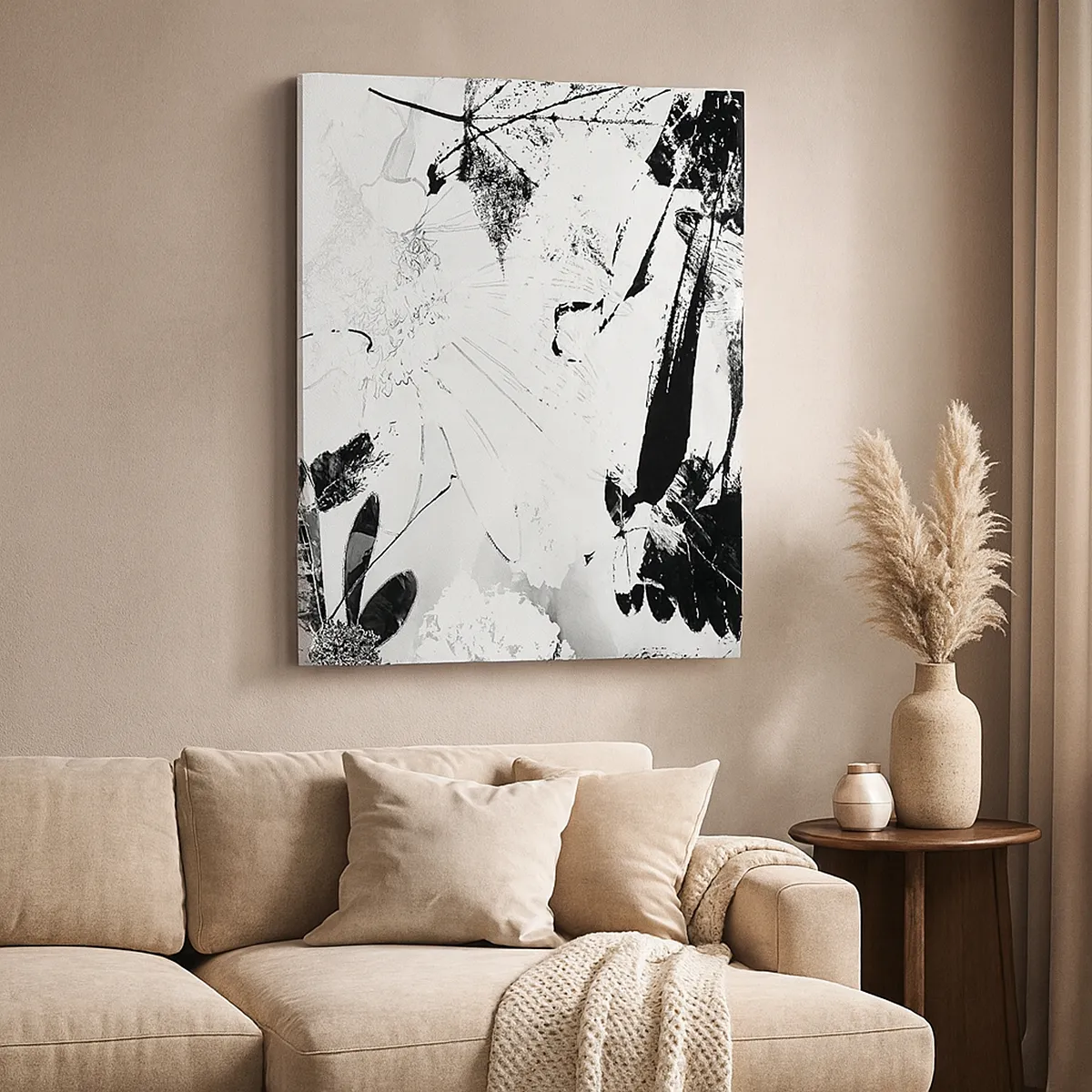 Lærredstryk - Billede på lærred - Efterår i det negative - 50x70 cm