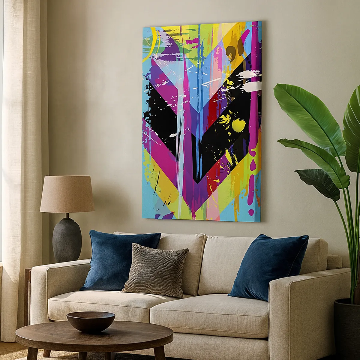 Bild auf Leinwand - Leinwandbild - Von oben nach unten - 45x80 cm