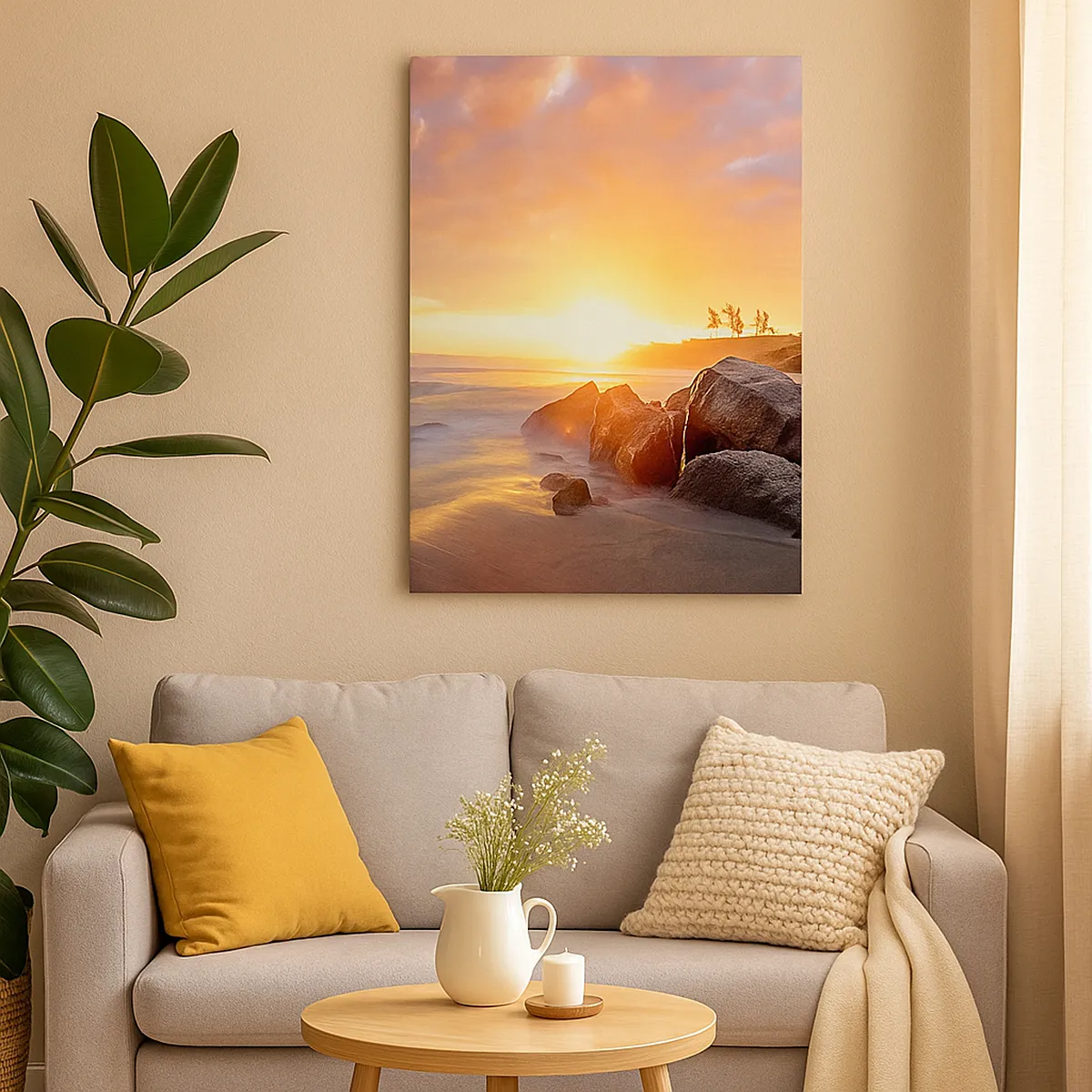 Canvas picture - Shiny Breeze of the Evening - 80x120 cm