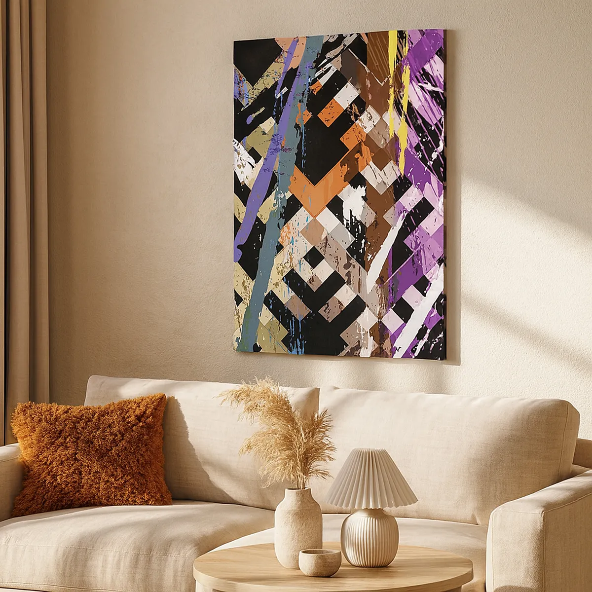 Impression sur toile - Image sur toile - Se mettre au carré - 45x80 cm