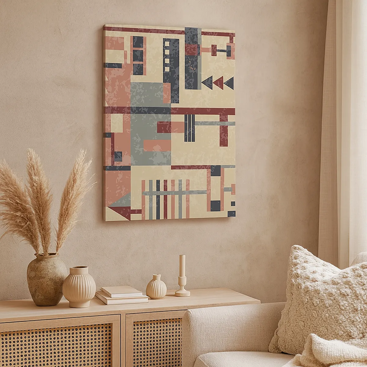 Obraz na płótnie - Kombinacja pionów i poziomów - 45x80 cm