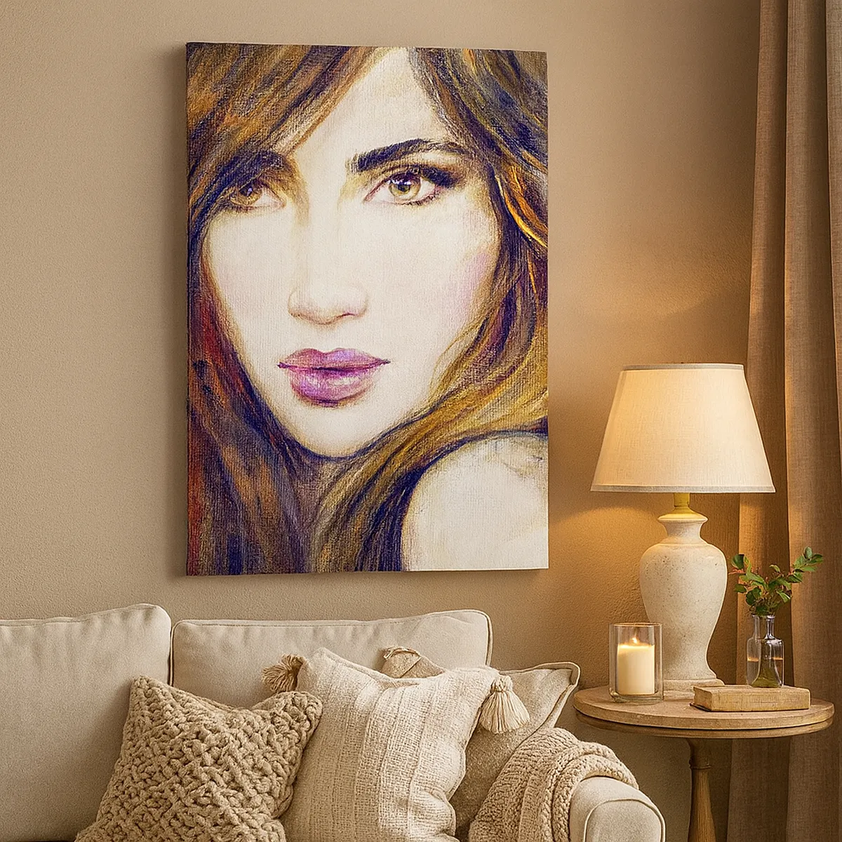 Bild auf Leinwand - Leinwandbild - Einen Penny für deine Gedanken - 45x80 cm