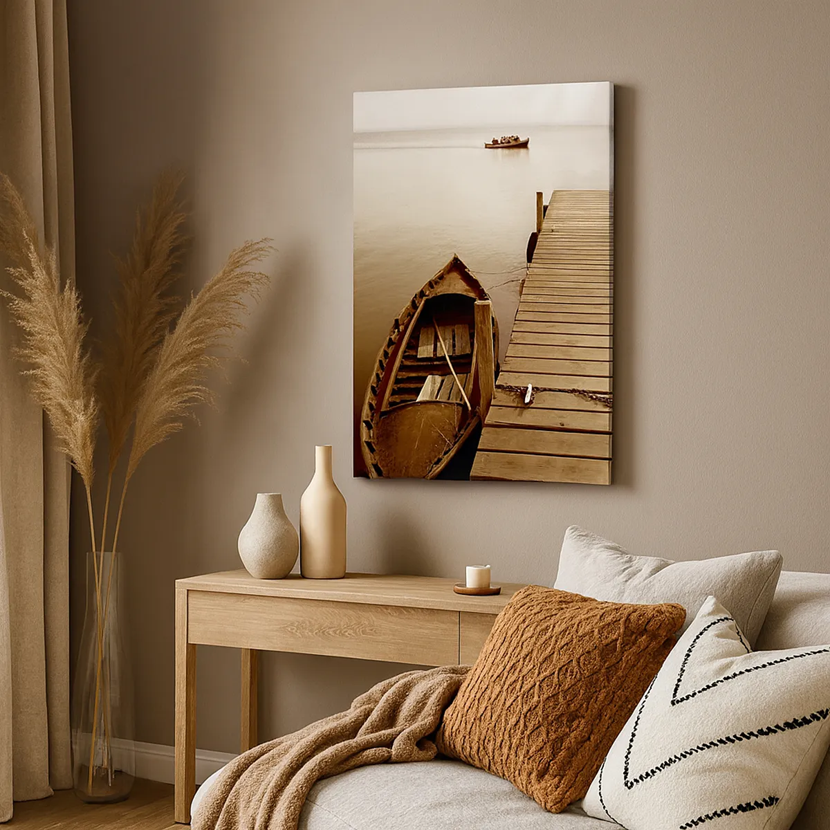 Canvastavla - Bild på duk - Stora lugnet - 45x80 cm