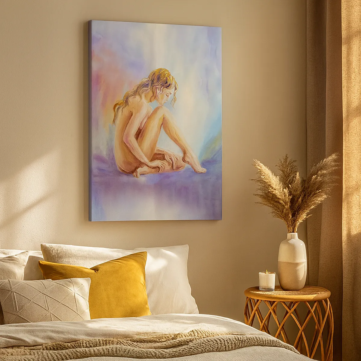 Canvastavla - Bild på duk - Kärlekens akt - 55x100 cm