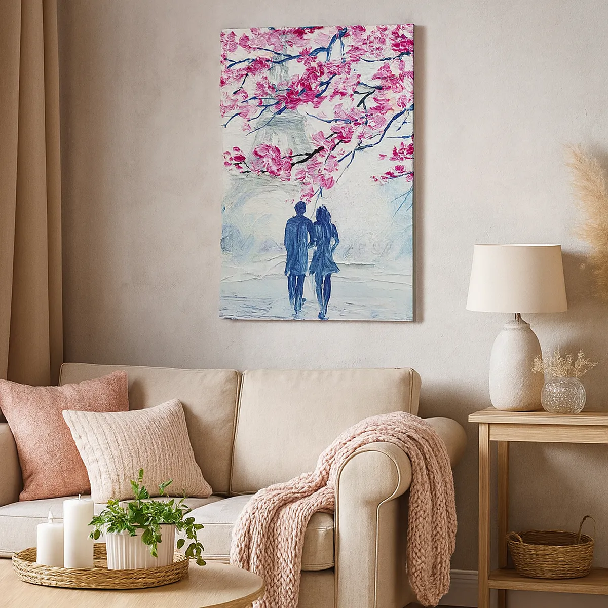 Canvas picture - Romantic Walk - 55x100 cm