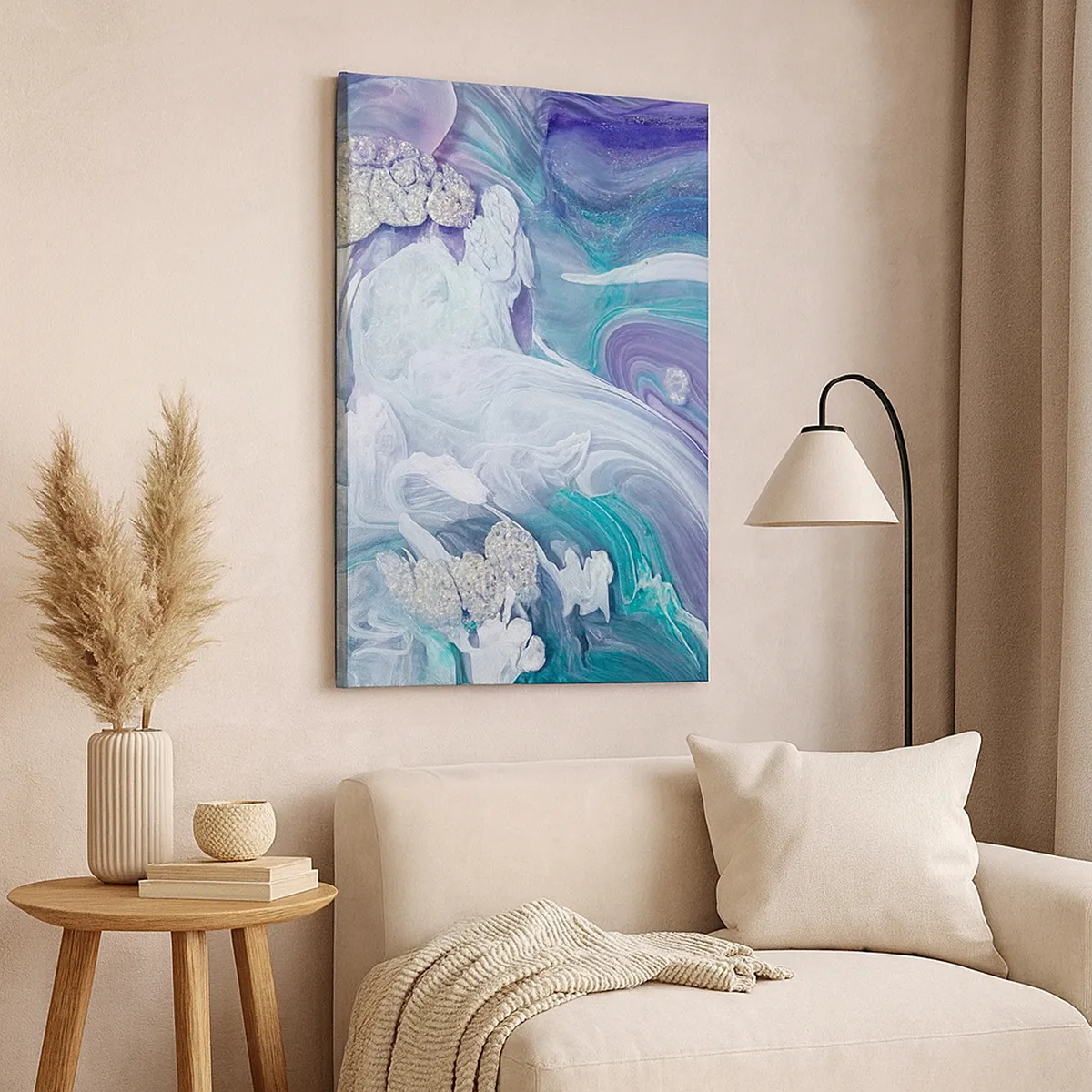 Tablou pe pânză - Râuri de albastru - 50x70 cm