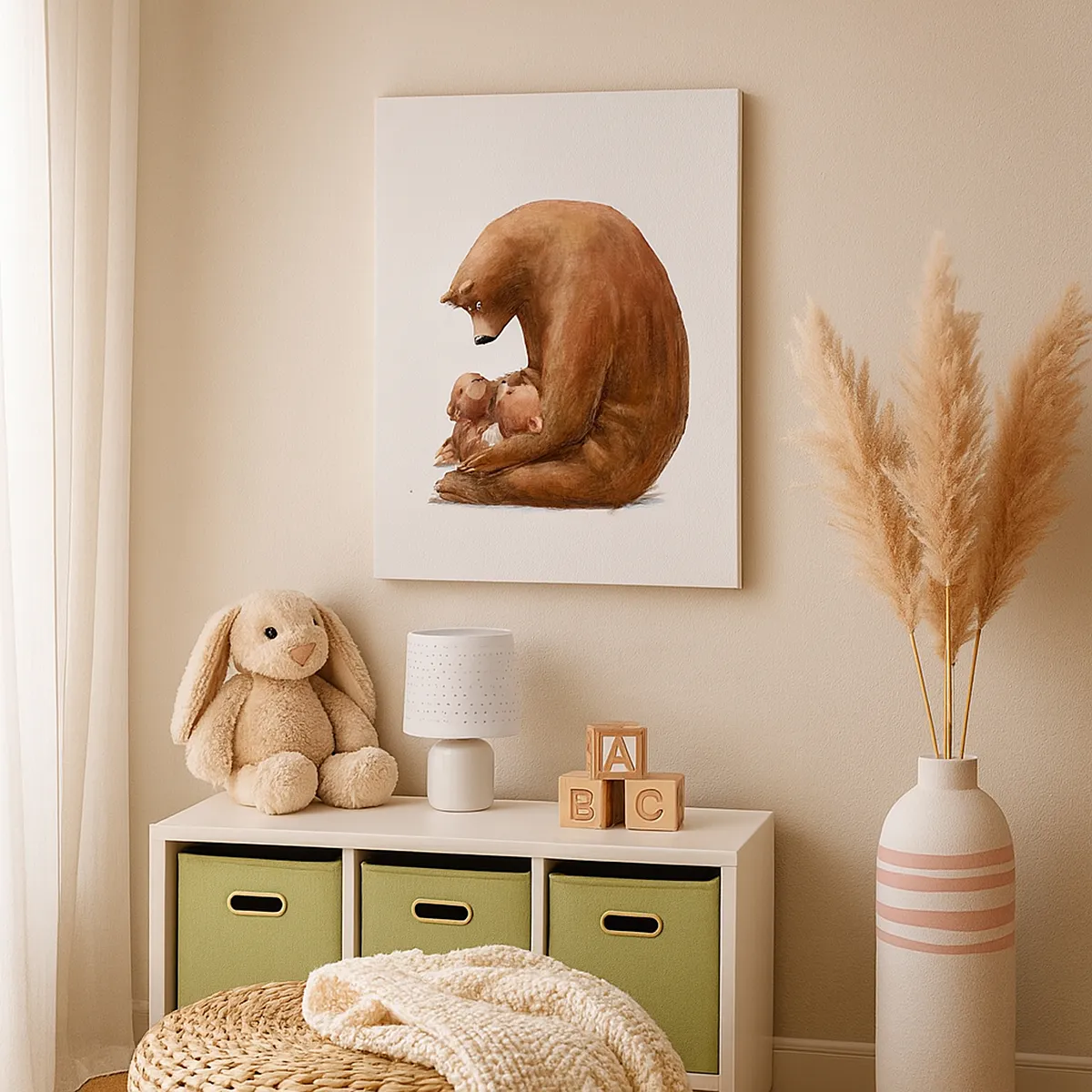 Bild auf Leinwand - Leinwandbild - Süße Träume, Kinder - 55x100 cm