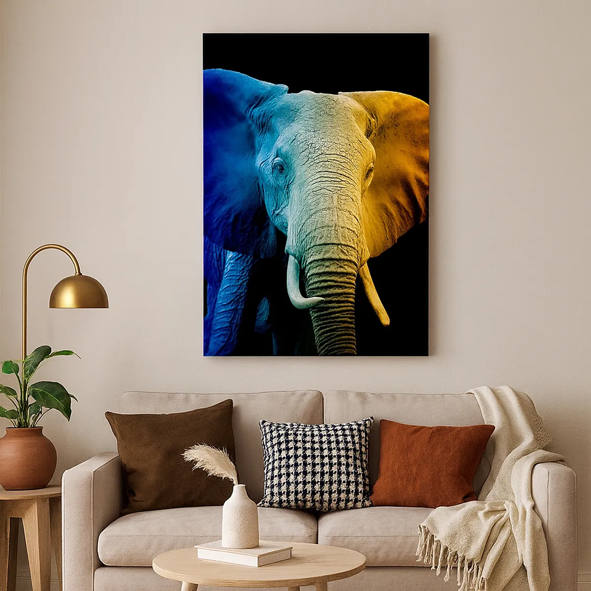 Lærredstryk - Billede på lærred - Excentrisk, ikke underlig - 80x120 cm