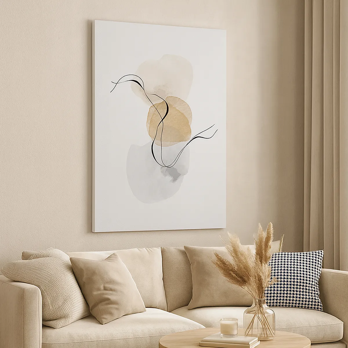 Quadro em tela - Contas ao vento - 45x80 cm