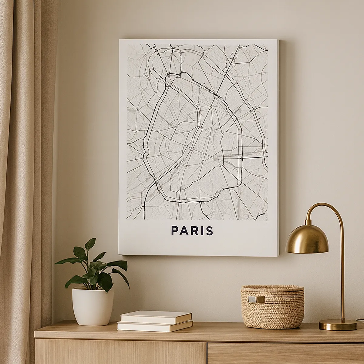 Quadro em tela - Flor de Paris - 45x80 cm