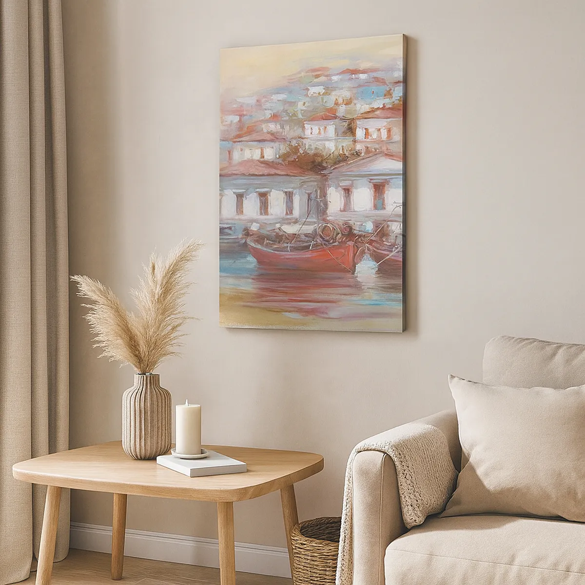 Obraz na plátne - Šťastné mestečko - 55x100 cm