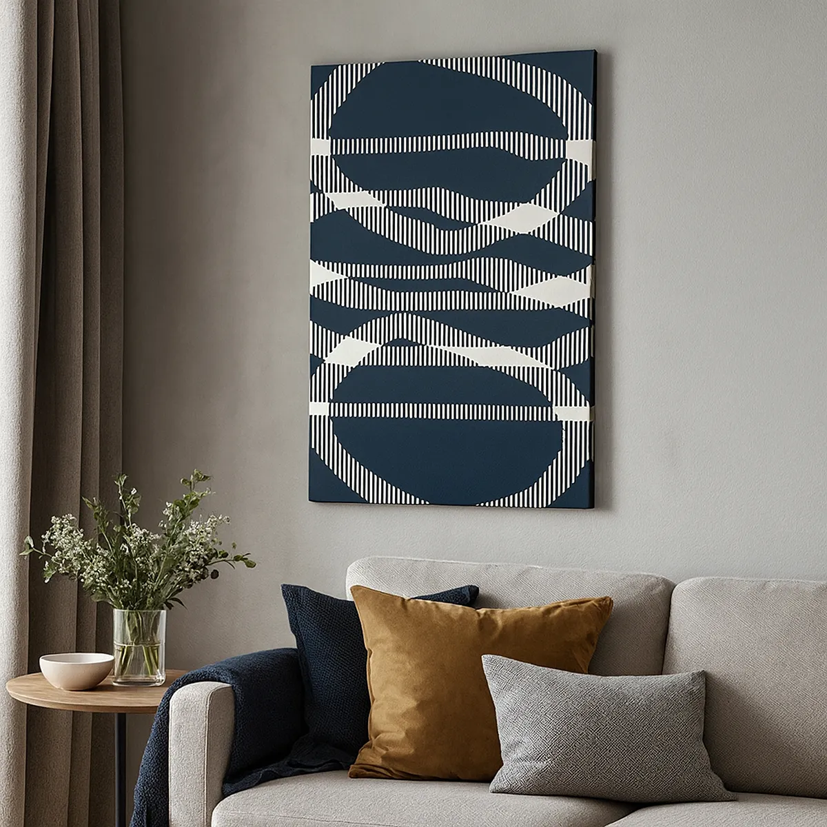 Quadro em tela - Uma tentativa de quebrar a escuridão - 65x120 cm