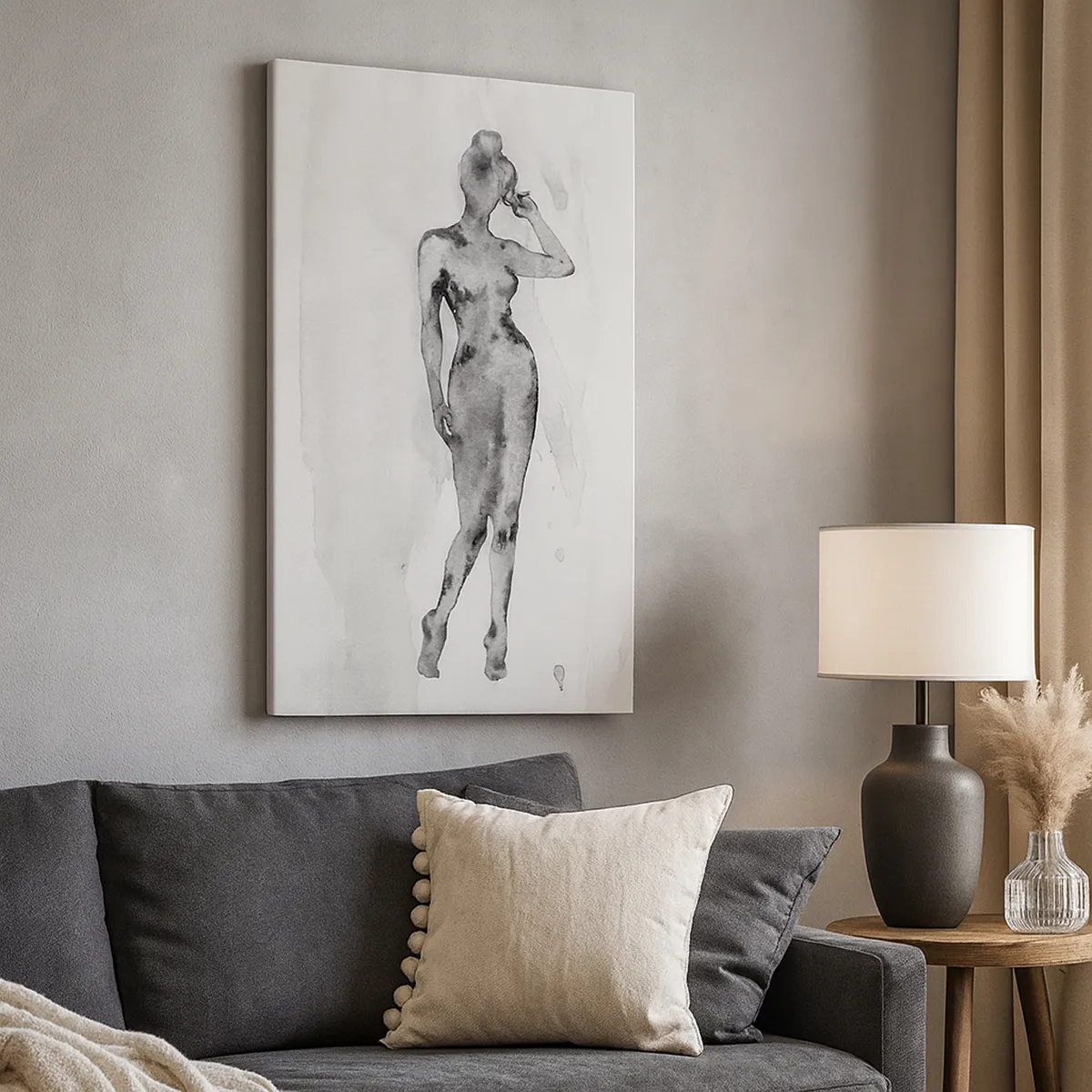 Canvastavla - Bild på duk - En studie om kvinnlighetens perfektion - 45x80 cm