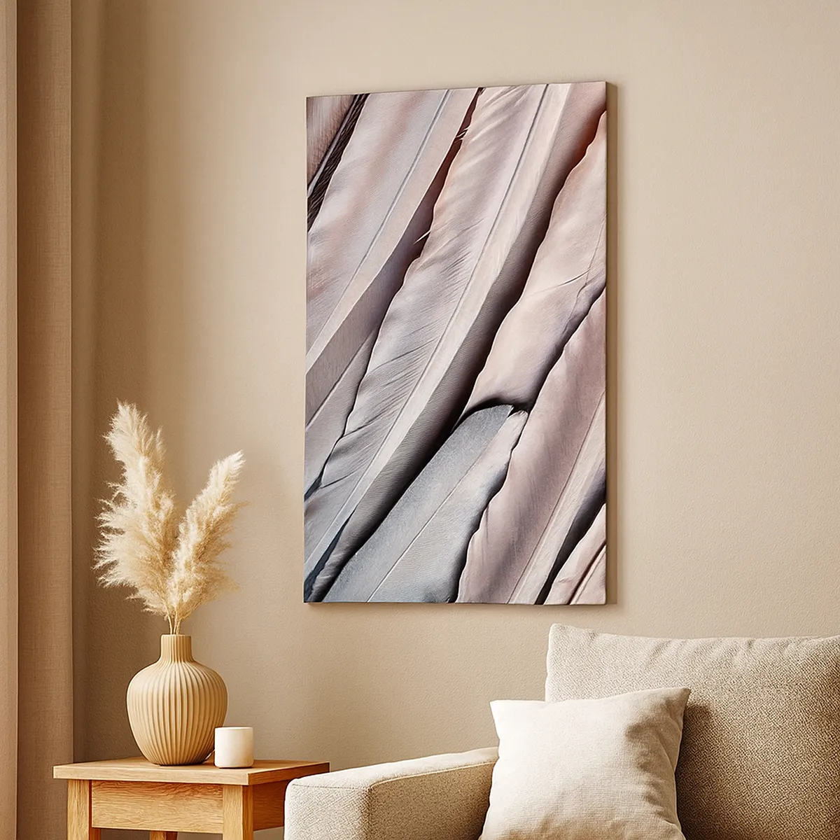 Bild auf Leinwand - Leinwandbild - In rosa Silber - 45x80 cm