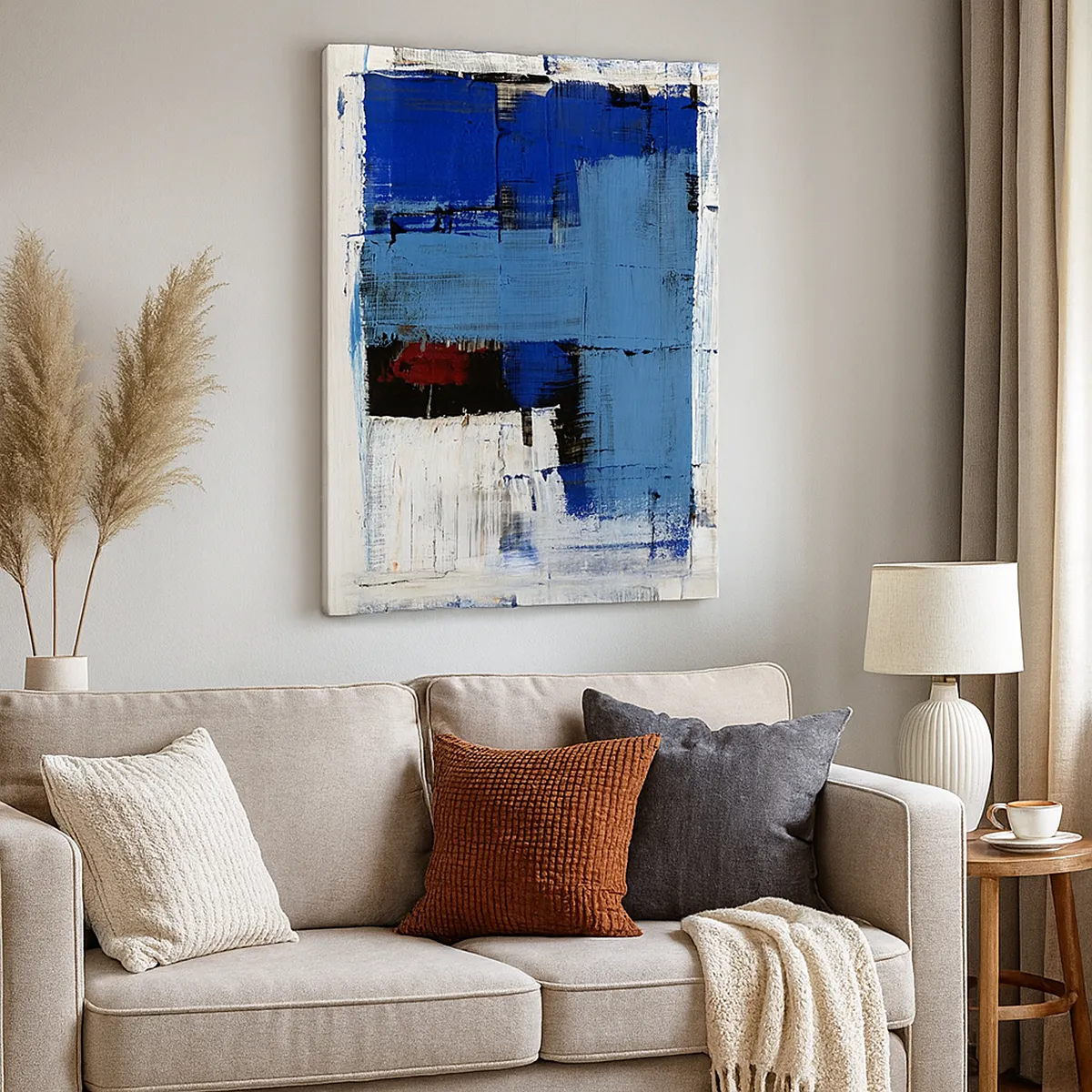 Impression sur toile - Image sur toile - Secret de bleu - 45x80 cm