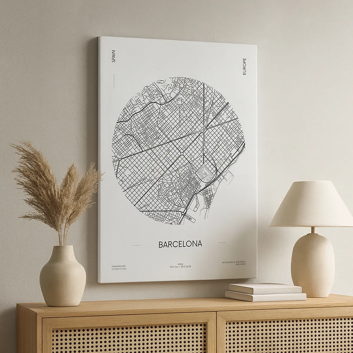 Lærredstryk - Billede på lærred - Barcelonas anatomi - 50x70 cm