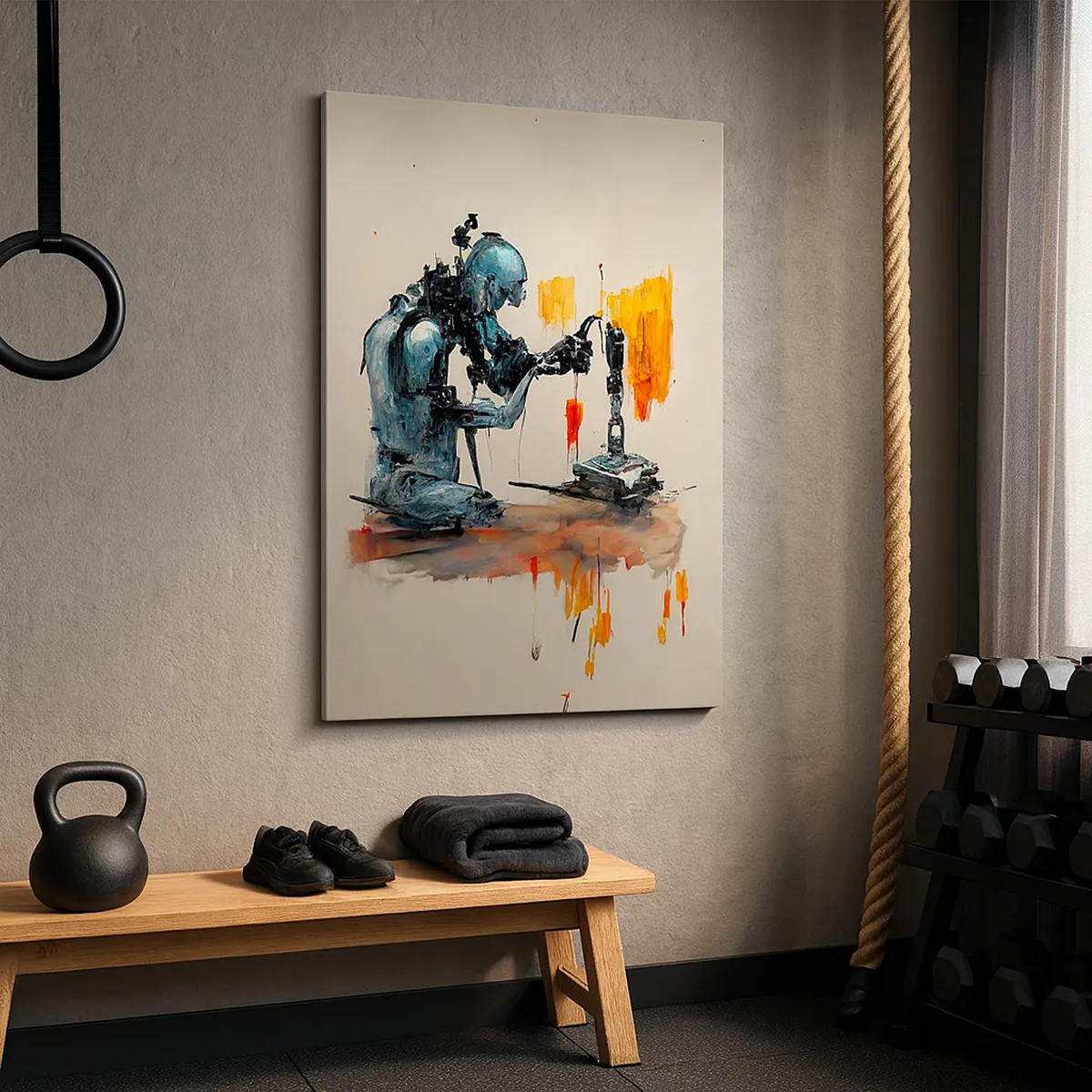 Lærredstryk - Billede på lærred - Kommer i morgen... - 50x70 cm