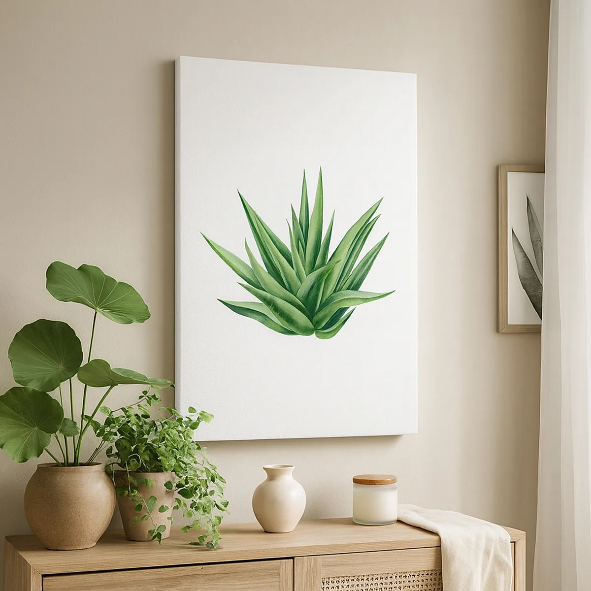 Canvastavla - Bild på duk - Grönt - styrka - liv - 50x70 cm